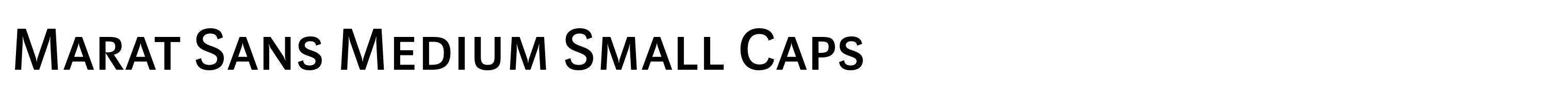 Marat Sans Medium Small Caps